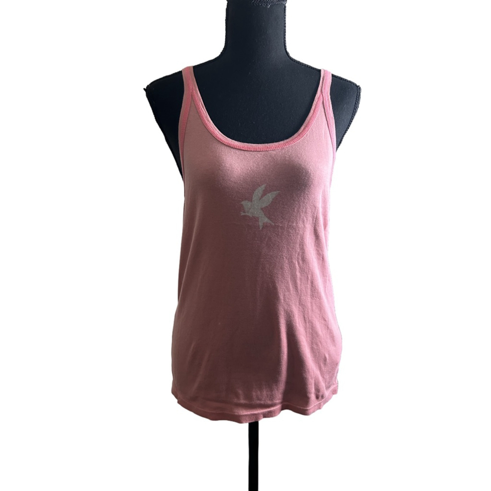 Women's Relaxed Fit Scoop Neck Pink Tank Top, Size XXL